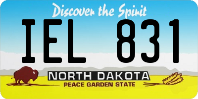 ND license plate IEL831