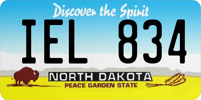 ND license plate IEL834