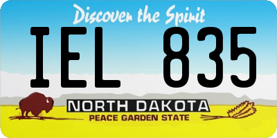 ND license plate IEL835