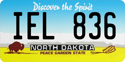 ND license plate IEL836