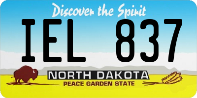 ND license plate IEL837