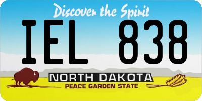 ND license plate IEL838