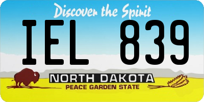 ND license plate IEL839
