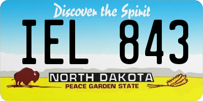ND license plate IEL843