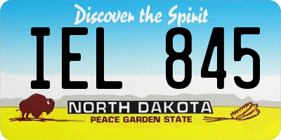 ND license plate IEL845
