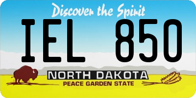 ND license plate IEL850