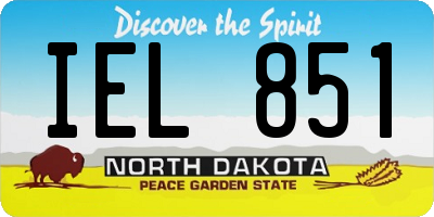 ND license plate IEL851