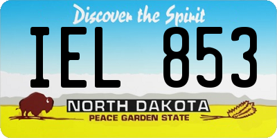 ND license plate IEL853