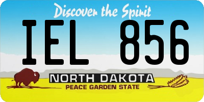 ND license plate IEL856