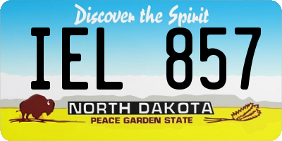 ND license plate IEL857