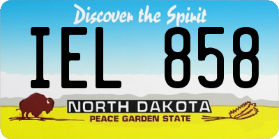 ND license plate IEL858