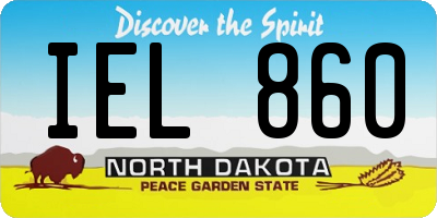 ND license plate IEL860
