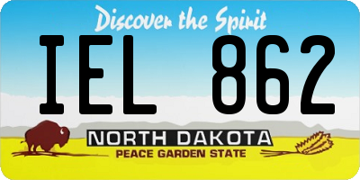ND license plate IEL862