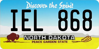 ND license plate IEL868