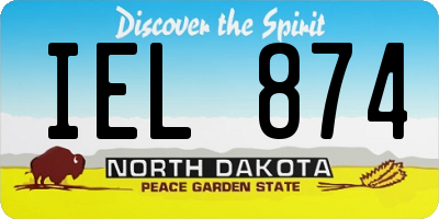 ND license plate IEL874