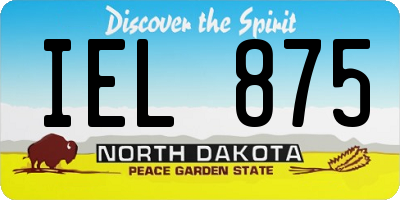 ND license plate IEL875