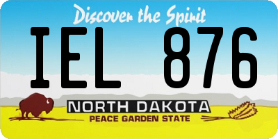 ND license plate IEL876