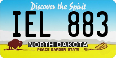 ND license plate IEL883