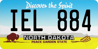 ND license plate IEL884