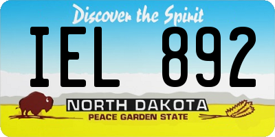 ND license plate IEL892