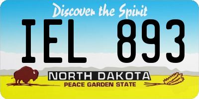 ND license plate IEL893