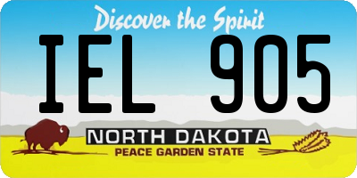 ND license plate IEL905