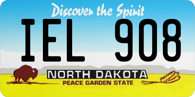 ND license plate IEL908