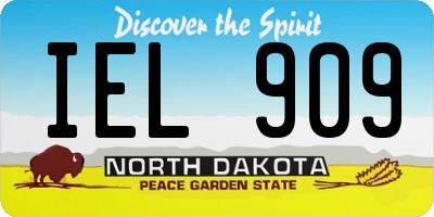 ND license plate IEL909