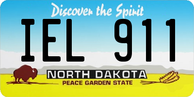 ND license plate IEL911