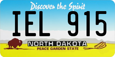 ND license plate IEL915