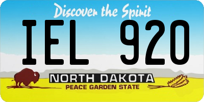 ND license plate IEL920