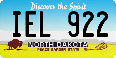 ND license plate IEL922