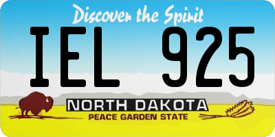 ND license plate IEL925