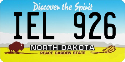 ND license plate IEL926