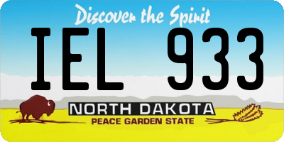 ND license plate IEL933