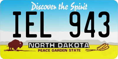 ND license plate IEL943