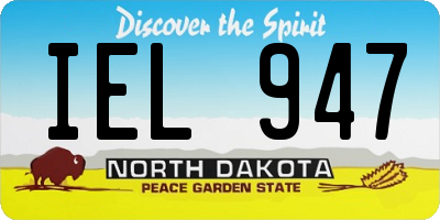 ND license plate IEL947