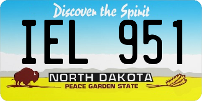 ND license plate IEL951