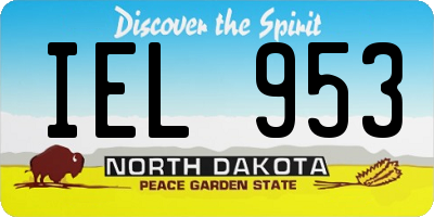 ND license plate IEL953