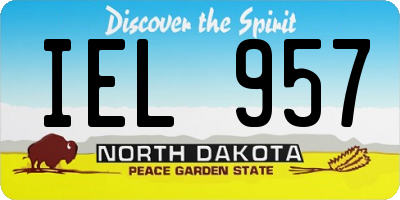 ND license plate IEL957