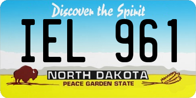ND license plate IEL961
