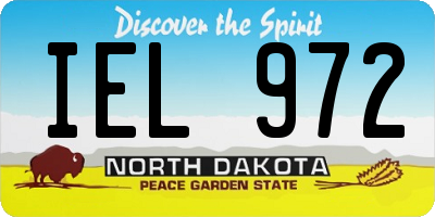 ND license plate IEL972