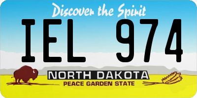 ND license plate IEL974