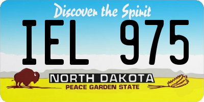 ND license plate IEL975