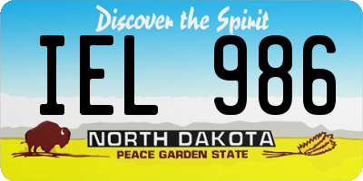 ND license plate IEL986