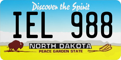 ND license plate IEL988