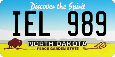 ND license plate IEL989