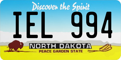 ND license plate IEL994