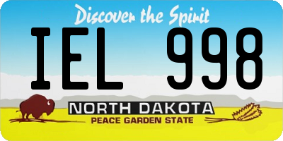 ND license plate IEL998