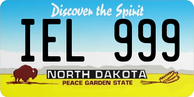 ND license plate IEL999